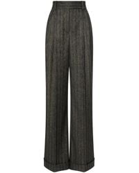 Alberta Ferretti - Pinstriped Tailored Palazzo Pants - Lyst