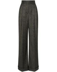 Alberta Ferretti - Pinstriped Tailored Palazzo Pants - Lyst