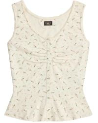 RRL - Floral Lace-Trim Tank Top - Lyst