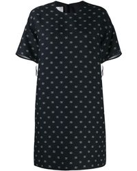 Valentino Shiftkleid mit Logo-Print - Schwarz