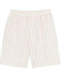 RANRA - Stroller Striped Cotton Shorts - Lyst