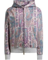 Etro - Paisley-Pattern Foliage Hooded Sweater - Lyst