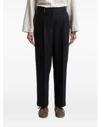 Peserico - Pleated-Detail Turn-Up Trousers - Lyst