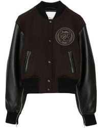 3.1 Phillip Lim - Logo-patch Knitted Bomber Jacket - Lyst