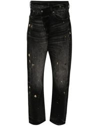 R13 - Halbhohe Straight-Leg-Jeans - Lyst
