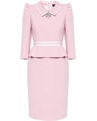 Jenny Packham - Honeybee Peplum-Waist Midi Dress - Lyst