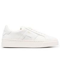 Santoni - Lace-up Low-top Sneakers - Lyst