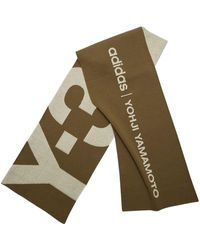 Y-3 - Gerippter Schal mit Logo-Print - Lyst