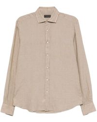 Dell'Oglio - Chemise En Lin À Manches Longues - Lyst