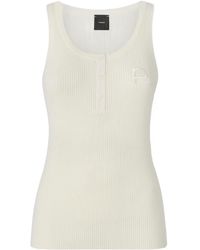 Pinko - Ribbed Button Tank Top - Lyst