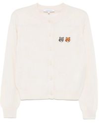 Maison Kitsuné - Double Bold Fox Head パッチ カーディガン - Lyst