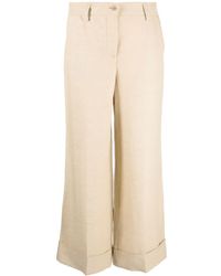 P.A.R.O.S.H. - Wide-leg Cropped Trousers - Lyst