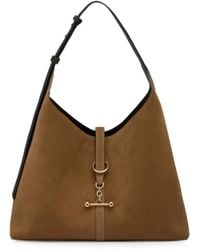 Strathberry - Sac Porté Épaule Kite En Daim À Détail De Barre - Lyst