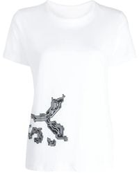 Y's Yohji Yamamoto - Graphic-Print Cotton T-Shirt - Lyst