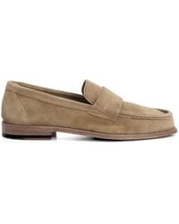 Corvari - Strap-Detail Suede Loafers - Lyst