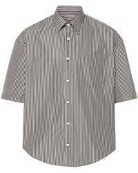 Ami Paris - Striped Cotton Shirt - Lyst