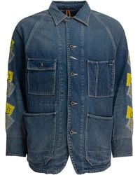 Kapital - Embroidered Patch-Pocket Denim Jacket - Lyst