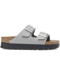 Birkenstock - Arizona Flex Double-Buckle Platform Slides - Lyst