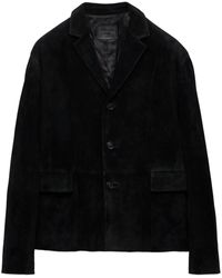 Prada - Suède Blazer - Lyst