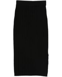 Bompard - Jupe Mi-Longue Côtelée À Taille Élastiquée - Lyst