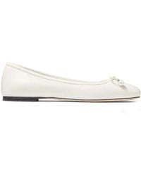 Jimmy Choo - Elme Leather Ballerina Shoes - Women's - Lambskin/calfskin/rubber - Lyst