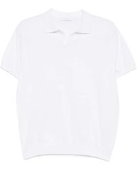 Diktat - Fine-Knit V-Neck Polo Shirt - Lyst