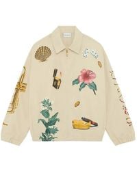 Drole de Monsieur - Graphic-Print Zip-Up Jacket - Lyst