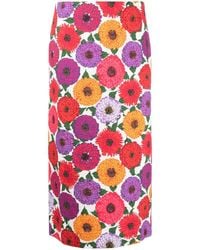 La DoubleJ - Zinnie Floral-print Pencil Skirt - Lyst