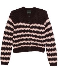 Roberto Collina - Striped Button-Up Cardigan - Lyst