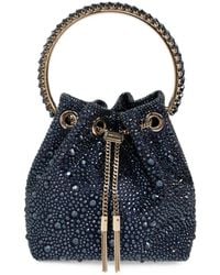 Jimmy Choo - Bon Bon Crystal-Embellished Bucket Bag - Lyst