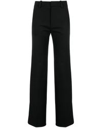 Victoria Beckham - High-waist Cotton Trousers - Lyst