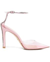 Stuart Weitzman - Crystal-Embellished Pointed Pumps - Lyst