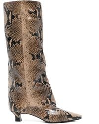 The Seller - Botas con estampado de piel de serpiente - Lyst