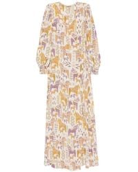 Momoní - Horse-Print Wrap Maxi Dress - Lyst