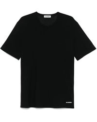Jil Sander - Katoenen Crêpe T-Shirt - Lyst