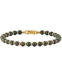 David Yurman - 18K Spiritual Beads Bloodstone And Diamond Bracelet - Lyst