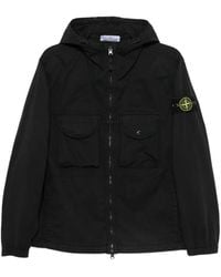 Stone Island - 1200004 Stretch Organic Cotton Twill Overshirt - Lyst