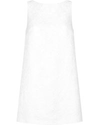 Dolce & Gabbana - Robe courte en brocart à design sans manches - Lyst