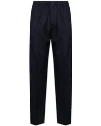 Lardini - Elasticated-Waistboard Pressed-Crease Trousers - Lyst