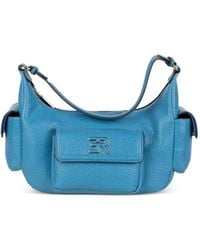 ERMANNO FIRENZE - Multi-Pocket Grained Leather Shoulder Bag - Lyst
