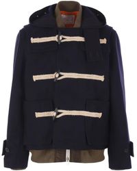 Sacai - Hooded Toggle-Fastening Coat - Lyst