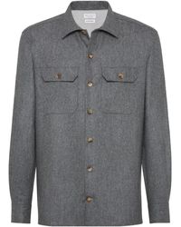 Brunello Cucinelli - ダブルポケット フランネルシャツ - Lyst