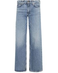 Rag & Bone - Five-Pocket Faded Wide-Leg Jeans - Lyst