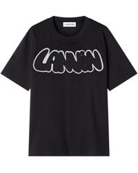 Lanvin - T-Shirt With Applique - Lyst