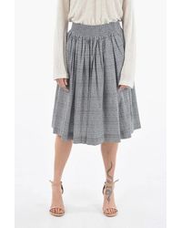 Woolrich - Midi Diamond-Pattern Pleated Skirt - Lyst