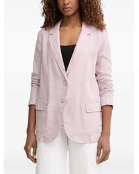 Benetton - Blazer Boutonné À Revers Crantés - Lyst