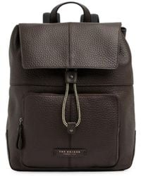 The Bridge - Grained Leather Backpack - Lyst