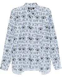 COMME DES GARÇON BLACK - Shirt Met Uitgesneden Detail En Kraag - Lyst