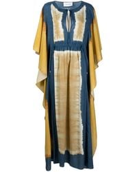 Alberta Ferretti - Abstract-Print Drawstring Kaftan - Lyst