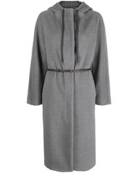 Fabiana Filippi - フーデッド ベルテッド コート - Lyst